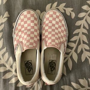 Pink checkered vans